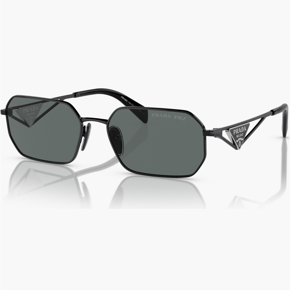 PRADA 58mm polarized rectangular sunglasses